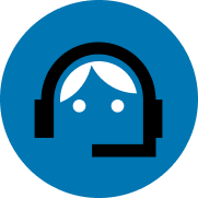 person with headset icon